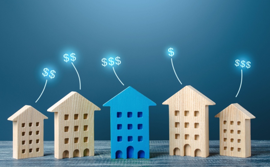 House prices on real estate market